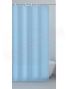 Gedy G.Basic tenda doccia in tessuto azzurro cm 180 altezza 200 confezione con anelli