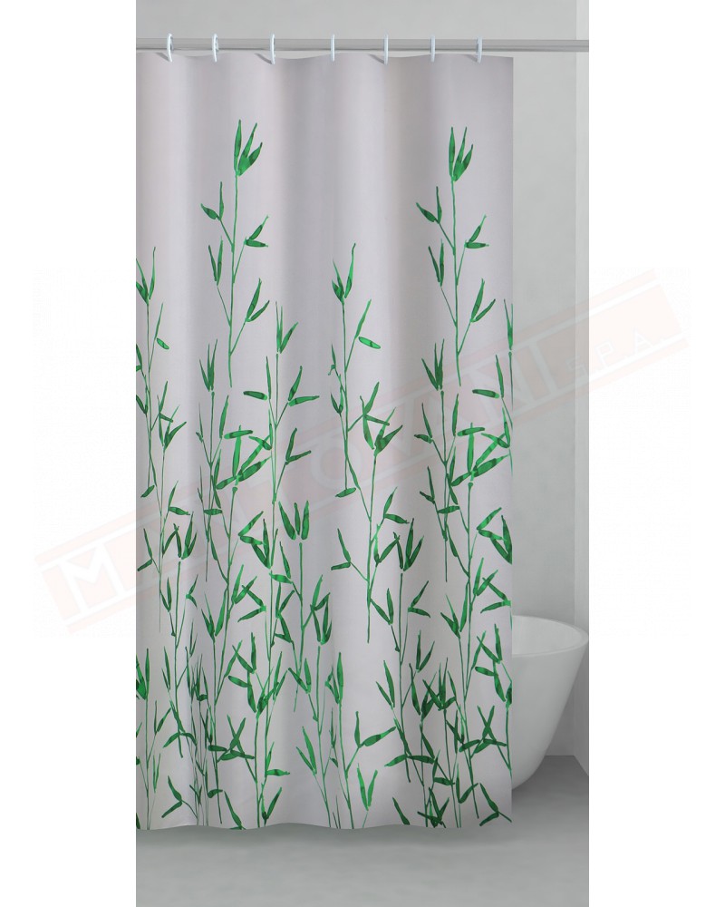 Gedy G.Eucalipto tenda in tessuto con rami verdi cm 120 altezza 200 confezione con anelli