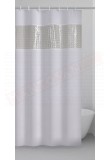 Gedy G.Spiraglio tenda in tessuto bianco e trasparente cm 120 altezza 200 confezione con anelli incorporati