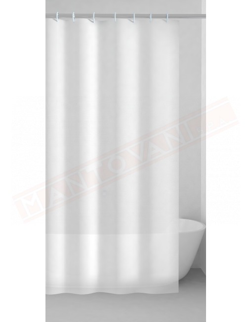 Gedy G.Basic tenda doccia in peva color bianco cm 180 altezza 200 spessore 0,08 confezione con anelli