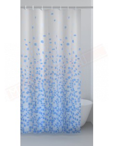 Gedy G. Frammenti tenda doccia in peva color azzurro con disegni cm 240 altezza 200 spessore 0,143