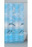 Gedy G. Jump tenda doccia in peva color azzurro con delfini cm 120 altezza 200 spessore 0,143