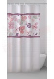 Gedy G.Pot Pourri tenda doccia in peva lilla e rosa con fiori cm 240 altezza 200 spessore 0,143