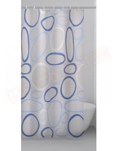 Gedy G.Ciotoli tenda doccia in peva color azzurro con disegni cm 120 altezza 200 spessore 0,143