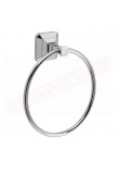 Gedy G.Ventus portasalviette ad anello cromato in acciaio inox e abs misure 18,8x6x20,5 h fissaggio ventosa