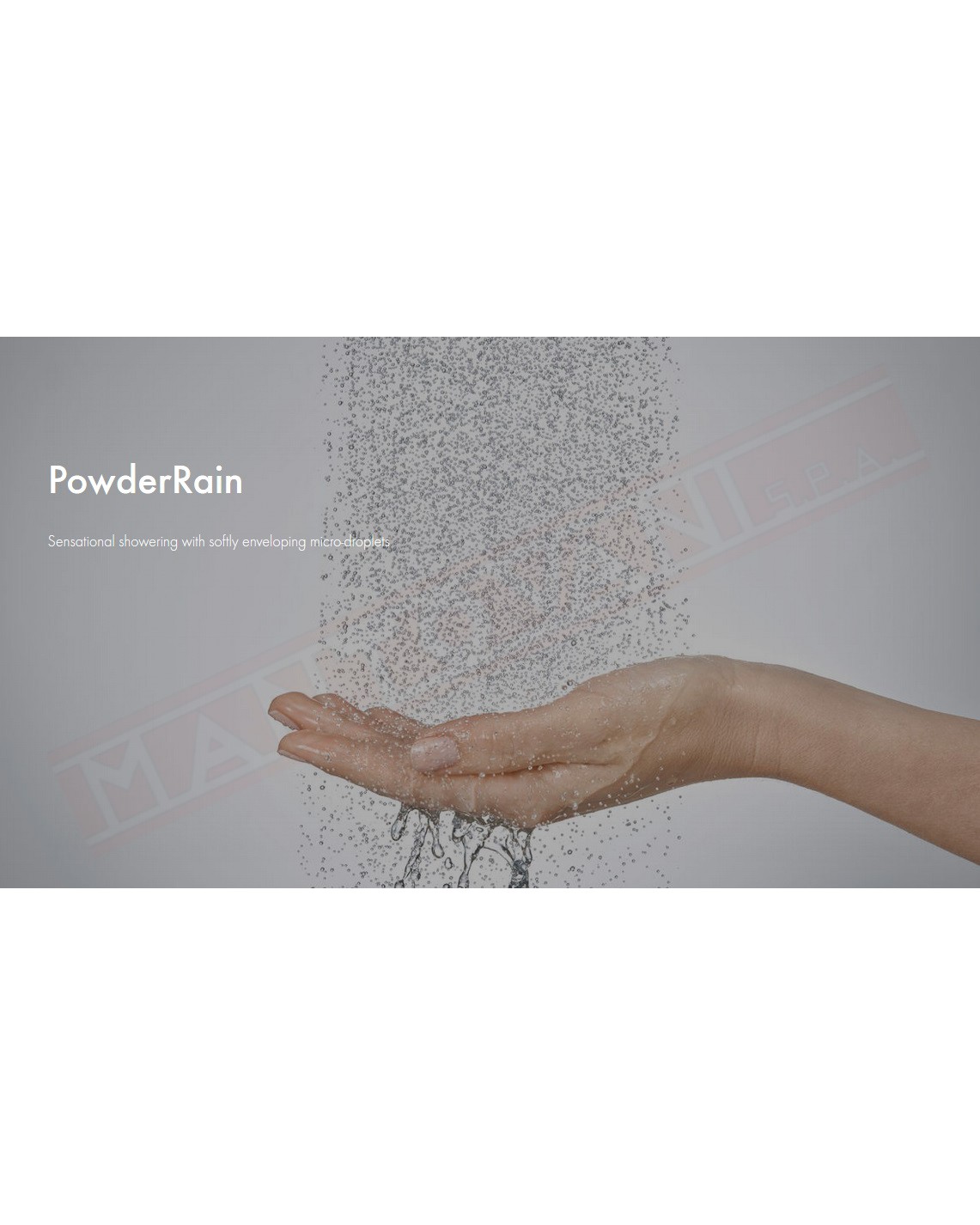 Hansgrohe Rainfinity soffione doccia attacco a parete 250 mm getto Powderain