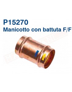 IBP >B< ONE manicotto FF 54 a pressare per acqua e gas pet tubo a rotolo e in barra a norma UNI EN-1057 profilo B, V