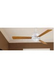 Ventilatore a soffitto Scirocco grigio con luce led con 3 pale color ciliegio d. 127 comando da acquistare a parte