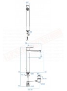 Connect Air rubinetto lavabo alto Ideal Standard h 240 l 150