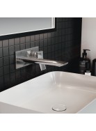 Check rubinetto lavabo da muro cromato Ideal Standard sporgenza 180 mm da completare con parte incasso A1313NU