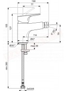 Ideal Standard Cerabase miscelatore monocomando da bidet senza piletta saltarello e con flessibili 3\8
