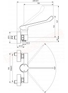 Ideal Standard Cerabase miscelatore monocomando da doccia esterno con lleva lunga interasse 15 cm