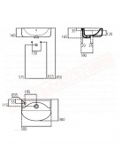 Ideal Standard Connect Space lavabo semincasso 50x36 foro sx da abbinare a un mobile fatto su misura da artigiano