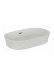 Ideal Standard Ipalyss lavabo da appoggio ovale 60x38 cm con troppopieno e senza foro rubinetto