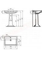 Ideal standard Calla lavabo monoforo da parete 71.5x50 adatto per colonna e222401