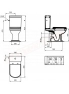 Ideal standard Calla cassetta entrata alta per wc a terra per cassetta appoggiata