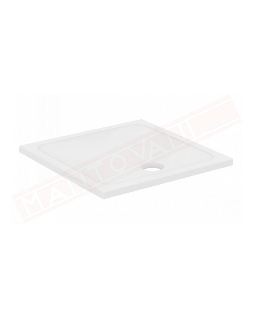 Ideal Standard piatto doccia Connect 2 80x80x4 in ceramica antiscivolo foro piletta 90 mm non fornita