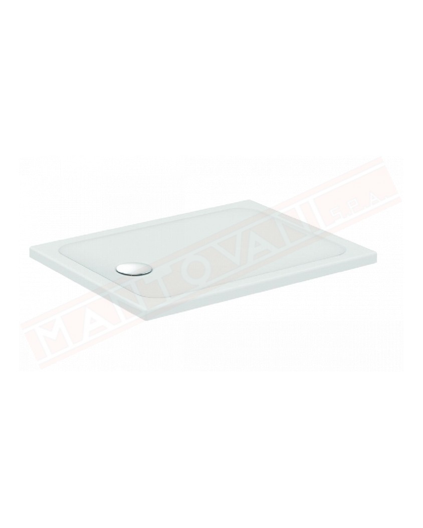 Ideal Standard piatto doccia Connect 2 90x70x4 in ceramica antiscivolo foro piletta 90 mm non fornita piletta a sinistra