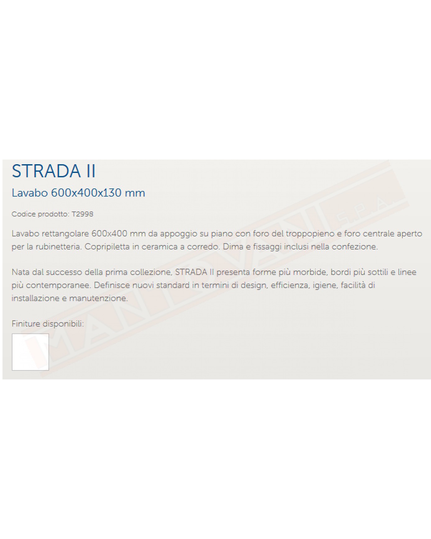 Ideal Standard Strada II lavabo da appoggio su piano 600x400