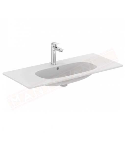 Ideal Standard Tesi lavabo top mm 1000 bianco seta finitura opaca con foro rubinetto