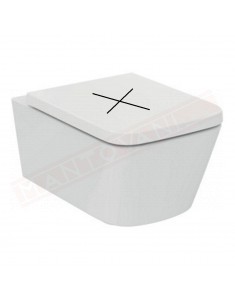 Blend Cube wc sospeso Ideal Standard senza sedile 54.5X36.5 . Sanitari bagno bianco seta