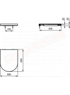 Blend curve sedle cerniere tradizionali per wc Ideal Standard bianco seta