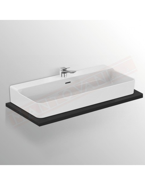 Ideal Standard Conca lavabo bagno da appoggio 100x45 cm con troppopieno e un foro rubinetto lato inferiore rettificato