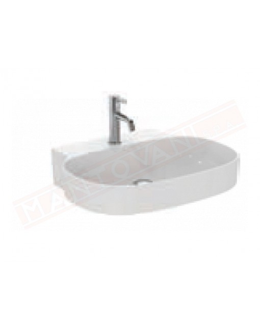 Ideal Standard LInda-x lavabo a parete L cm 60 P cm 50 con foro rubinetteria senza foro troppopieno non rettificato