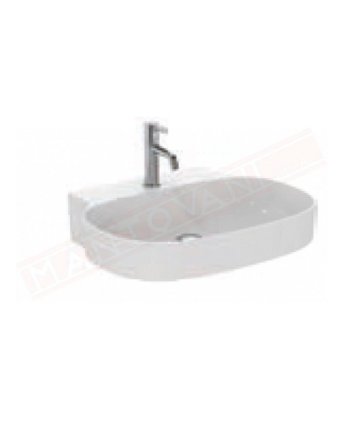 Ideal Standard LInda-x bianco opaco lavabo a parete L cm 60 P cm 50 con foro rubinetteria senza foro troppopieno non rettificato