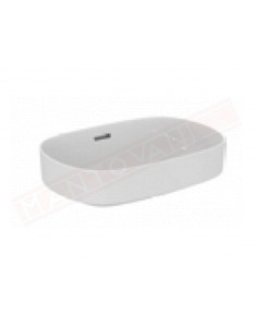 Ideal Standard lavabo bianco lucido appoggio L cm 50 P cm 38 h 155 senza foro rubinetto. con troppopieno