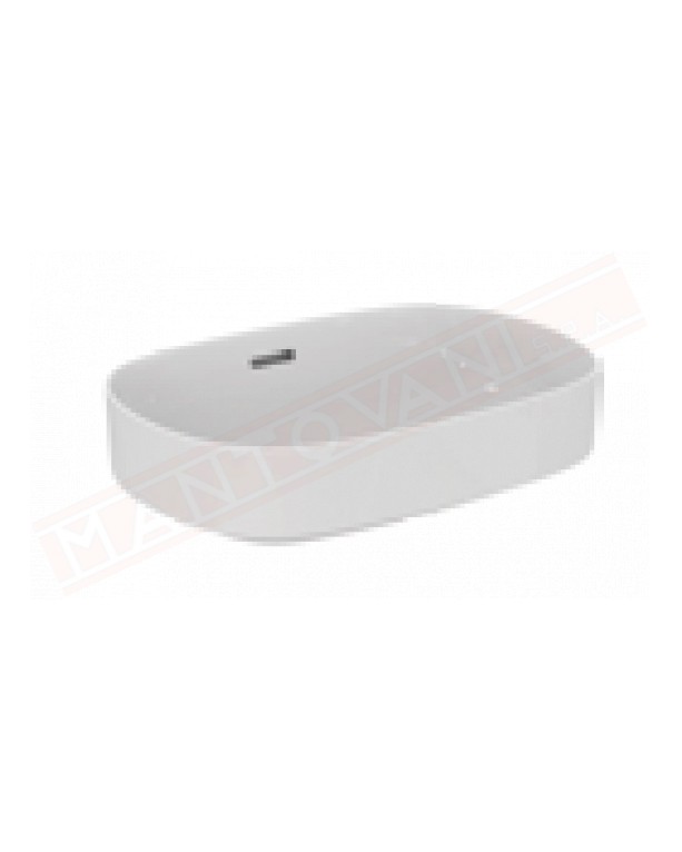 Ideal Standard lavabo bianco opaco appoggio L cm 50 P cm 38 h 155 senza foro rubinetto. con troppopieno