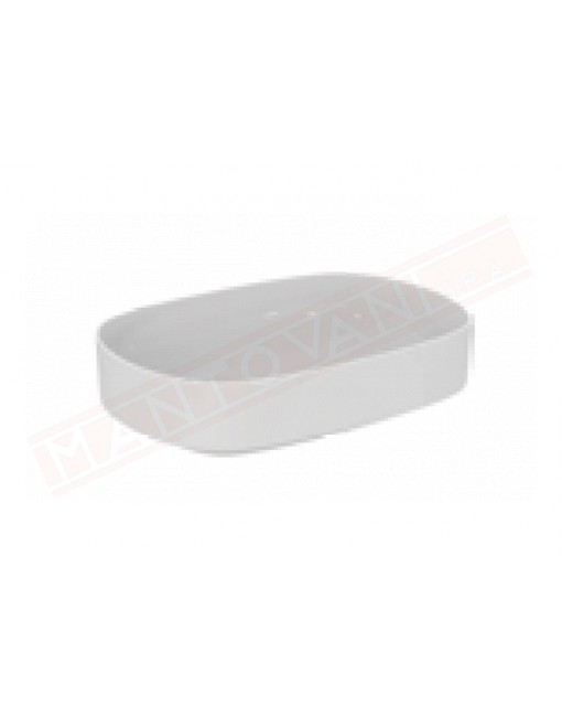 Ideal Standard lavabo bianco lucido appoggio L cm 50 P cm 38 h 155 senza foro rubinetto. senza troppopieno