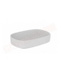 Ideal Standard lavabo bianco opaco appoggio L cm 50 P cm 38 h 155 senza foro rubinetto. senza troppopieno