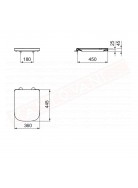 Ideal Standard i.life.A sedile con cerniere in metallo per wc art T452601, ,T468001,T452501.T463101,T452301