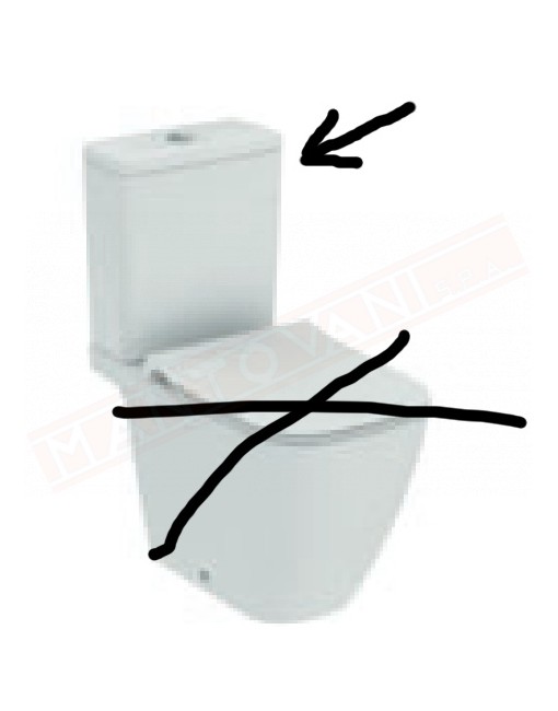 Ideal Standard i.life.A cassetta appoggiata con batteria dula flusch per wc a terra per cassetta