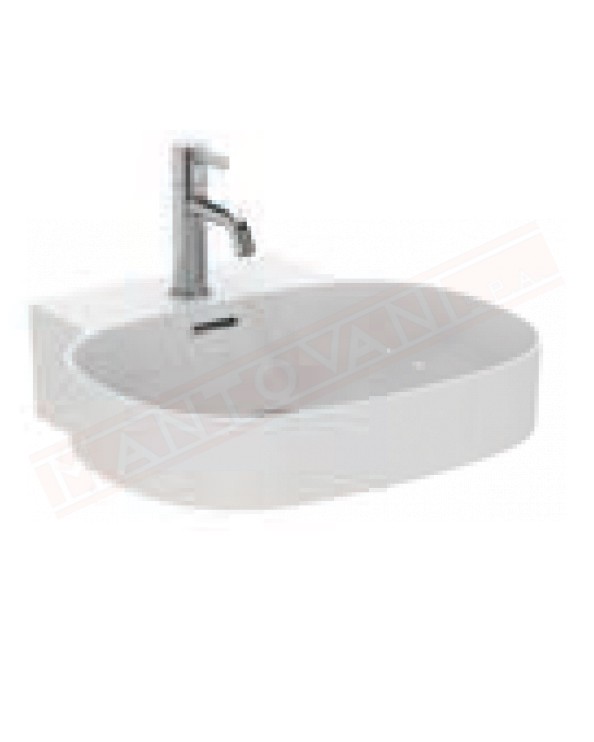 Ideal Standard lavabo a parete larghezza cm 50 profondità cm 48 con foro rubinetteria con foro troppopieno non rettificato
