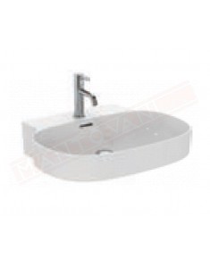 Ideal Standard Linda-x bianco opaco lavabo a parete L cm 50 P cm 48 con foro rubinetteria con foro troppopieno non rettificato