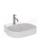Ideal Standard lavabo bianco opaco a parete larghezza cm 50 profondità cm 48 con foro rub. senza troppopieno non rettificato