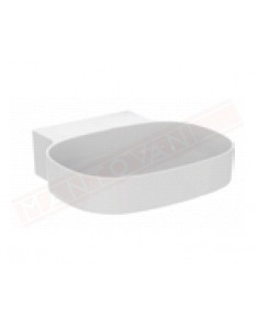 Ideal Standard lavabo bianco lucido a parete o appoggio L cm 50 P cm 48 senza foro rub. senza troppopieno rettificato,