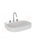 Ideal Standard Linda-x lavabo bianco lucido a parete o appoggio L cm 60 P cm 50 con tre fori rub. senza troppopieno rett,