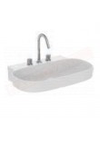 Ideal Standard Linda-x lavabo bianco lucido a parete o appoggio L cm 75 P cm 50 con tre fori rub. senza troppopieno rett,