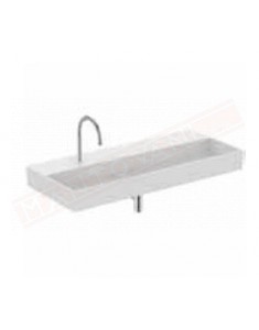 Ideal Standard Solos lavabo 1 foro 121.5x51.5x12 da appoggio su piano o da parete attenzione adatto solo per rubinetteria Solos
