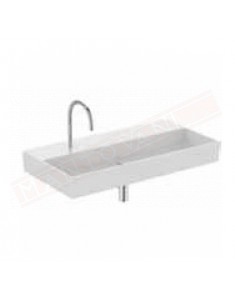 Ideal Standard Solos lavabo 1 foro 101.5x51.5x12 da appoggio su piano o da parete attenzione adatto solo per rubinetteria Solos