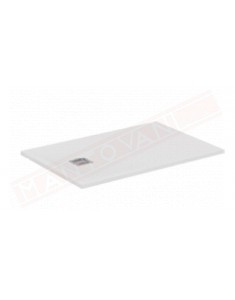 Ideal Standard Ultraflat S+ bianco 120x80x3 piatto doccia in materiale composito senza piletta con copripiletta inox