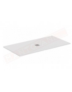 Ideal Standard Ultraflat S+ bianco 180x90x3 piatto doccia in materiale composito senza piletta con copripiletta inox