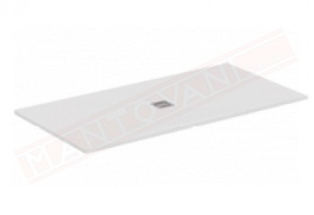 Ideal Standard Ultraflat S+ bianco 180x80x3 piatto doccia in materiale composito senza piletta con copripiletta inox