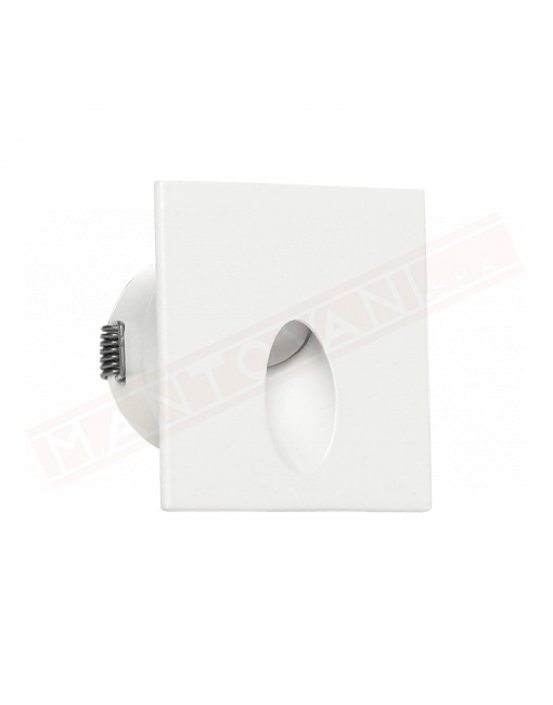 LineaLight Iled Quara-Q incasso con flangia a parete o soffitto x esterno 2 w 249 lm 4000k in alluminio bianco ral 9003