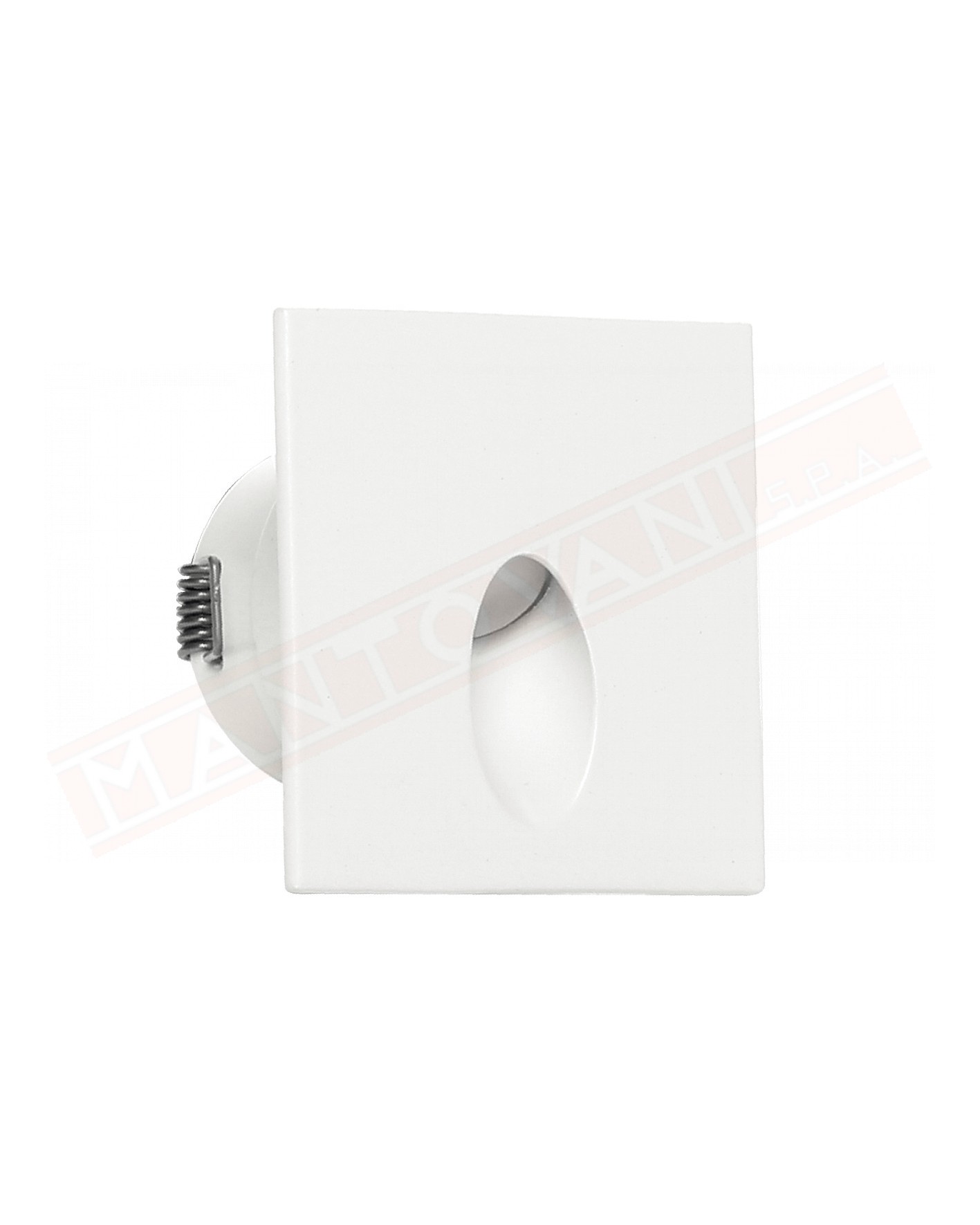 LineaLight Iled Quara-Q incasso con flangia a parete o soffitto x esterno 2 w 233 lm 3000k in alluminio bianco ral 9003