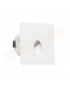 LineaLight Iled Quara-Q incasso con flangia a parete o soffitto x esterno 2 w 233 lm 3000k in alluminio bianco ral 9003