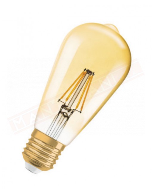 Ledvance lampadina edison 1906L vintage edition 7.5W = 60 w 2500K luce calda 725 lumen no dim classe energetica a+